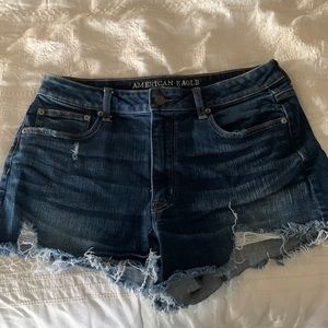 American eagle dark wash shorts